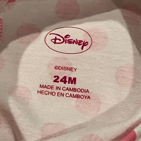 DISNEY Minnie Mouse Pink Polka Dot Dress Size 24M NWT - Picture 4 of 14